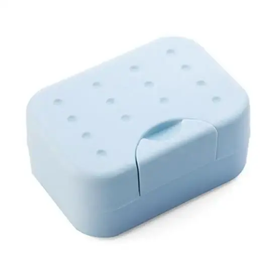 Product Introduction of New Travel Soap Dish Box Case Holder Hygienic Easy To Carry Soap Holder Box Home Storage Organizer with Strainer Sponge White 3