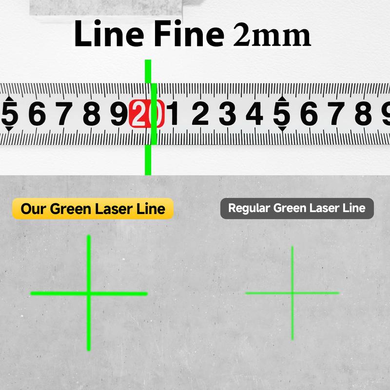 12 Lines 3 Sides 360 Â° Vertical Lines Laser Level Horizontal Green Light Level 2