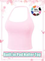 Women's Removable Chest Pad Sports Tank Top