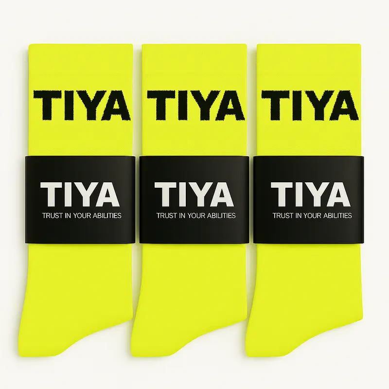 TIYA High-Performance Running Socks – Breathable, Quick-Drying, & Lightweight for Runners (Yellow) 5