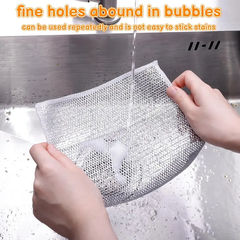 20 PCS Multipurpose Wire Dish Towels for Wet and Dry Cleaning, Reusable Kitchen Cleaning Cloths 5