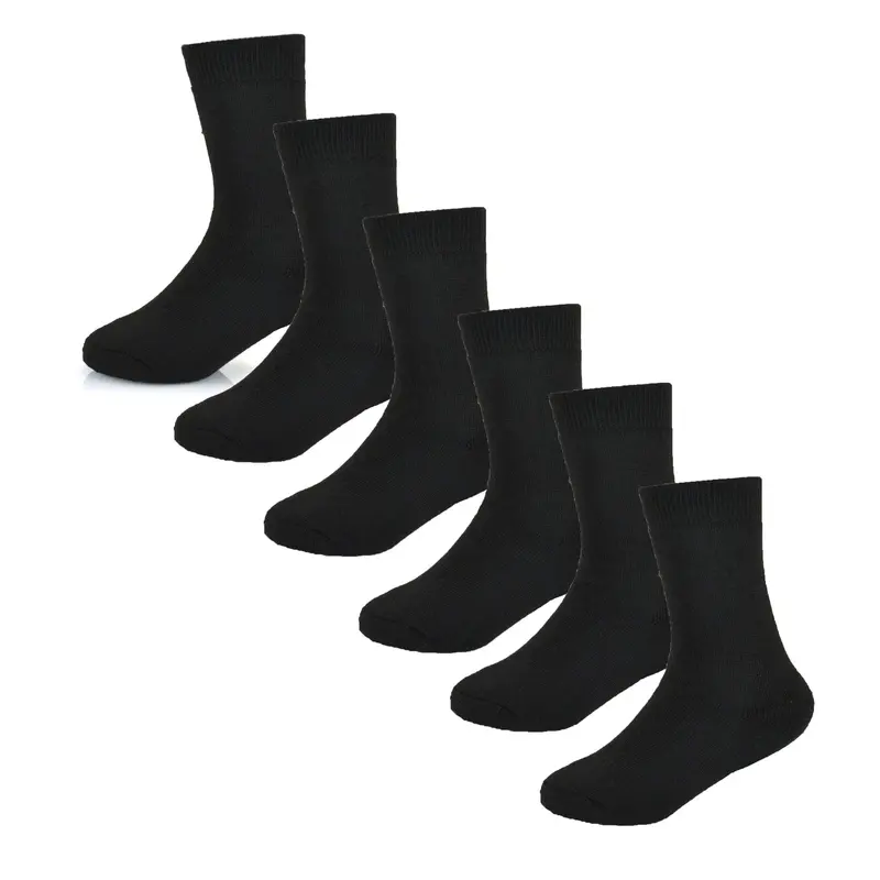 6 Pack Kids Thermal Socks Boys Girls Winter Boot Socks Non-Slip Cushioned Warm Durable Footwear Assorted Colors Sizes 4-13 Years by Heatwave Thermalwear 3