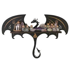 Wooden Dragon Design Wall Mounted Display Rack, 1 Count Gothic Style Wall Hanging Storage Rack, Home Decor for Living Room Bedroom, Shelves