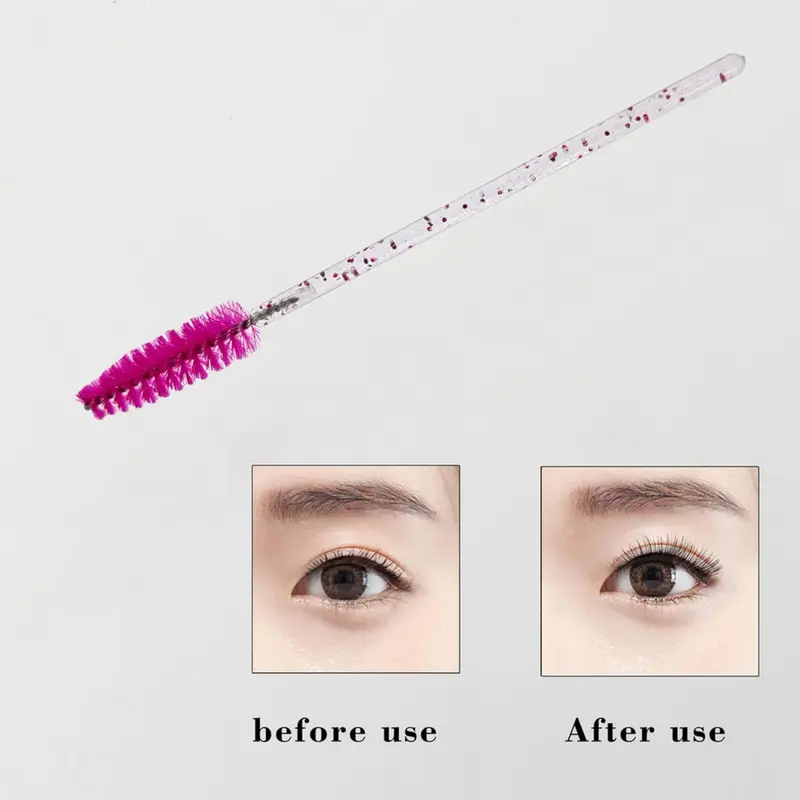 50 pcs Eyelash Mascara Brushes, Wands Applicator Eyebrow Brush Makeup Kit, Eyebrow Castor Oil Brush Makeup Tool 1
