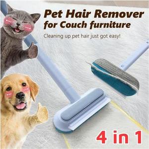 4-in-1 Multi-Function Pet Hair Removal Brush - Dual Use for Sofas and Carpets | Washable and Reusable | Dog Hair Cleaning Tool (UK)