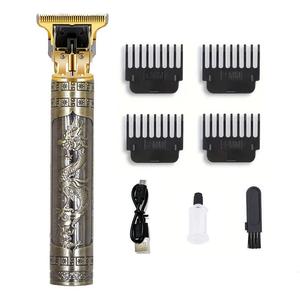 Men's Hair Clipper, 1 Set Professional Zero Gap T-blade Hair Trimmer, Cordless Rechargeable Edge Trimming Tool, Electric Beard Shaver, Haircut Kit, Hair Clippers Set