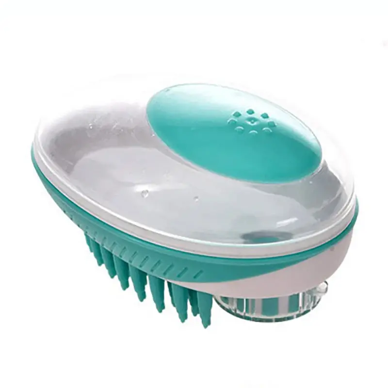 2-in-1 Pet Bath Brush & Shampoo Dispenser – Soft Silicone Massage Grooming Tool for Dogs & Cats 1