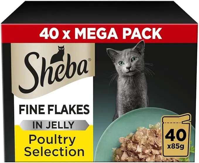 Adult Wet Cat Food Pouches- 40 x 85 g - Poultry - Bulk Cat Food Megapack - 40 Jelly Pouches 7