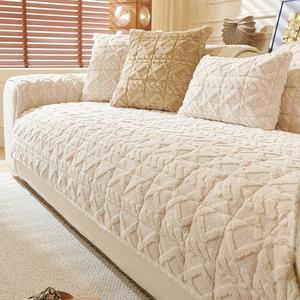 Artificial Fur Sofa Cushion, 1 Count Non-Slip Cushion, Soft Thick Plush Material, Winter Warmth, Pet Friendly, Anti slip protection, Perfect Living Room & Bedroom Decor