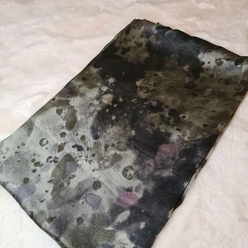 Water Color Printed Silky Chiffon Hijab for Women - Lightweight and Summer Style 6
