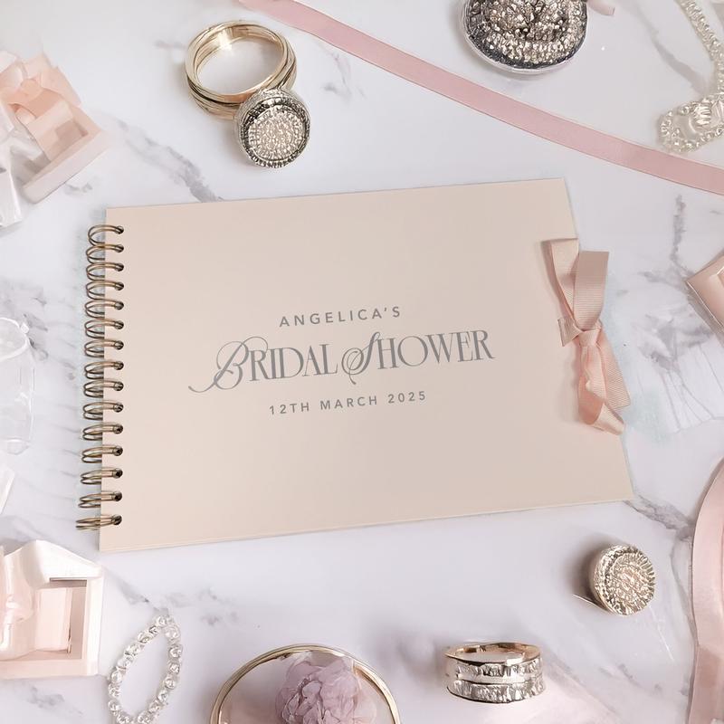 Bridal Shower A4 Scrapbook GuestBook - Pink Edition - Personalised 6