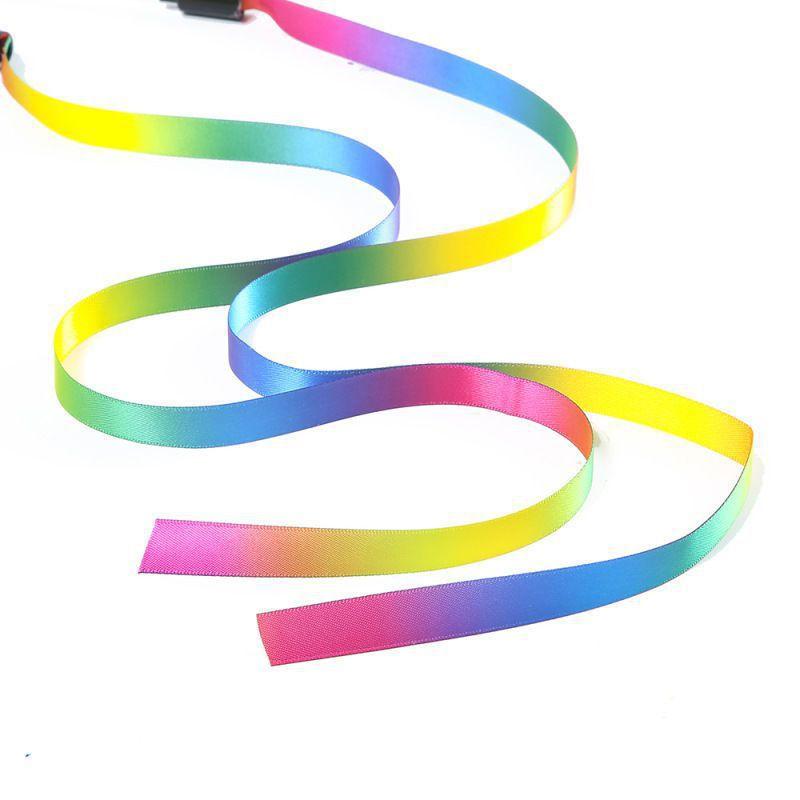 Product Introduction of Pet Cat Toys Cute Funny Rainbow Strips Stick Cat Teaser Wand  Pet Toys for Cats Interactive Toys Cat Supplies Pet Products 4