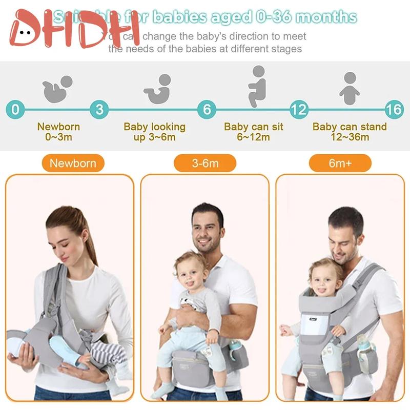 New Adjustable Ergonomic Baby Carrier Four Seasons Universal Baby Carrying Bag Waist Stool Strap Portable & Multifunctional 4