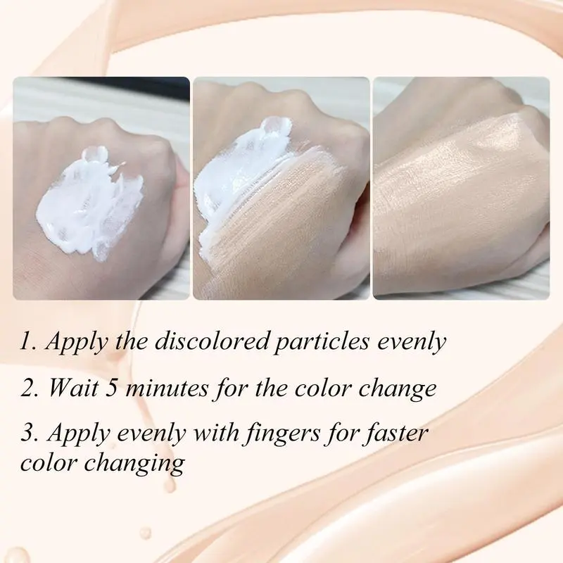 Color Changing Foundation with Makeup Brush, 2 Counts/set Long Lasting Natural Makeup Moisturizing Oil Control Cream, Makeup Product, Valentine's Day Gift 6