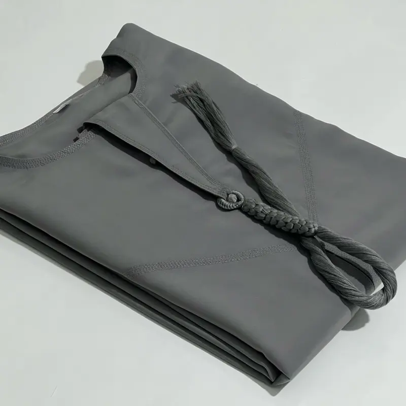 Emari Threads Light Grey Emirati Thobe for Men - Premium Japanese Fabric
