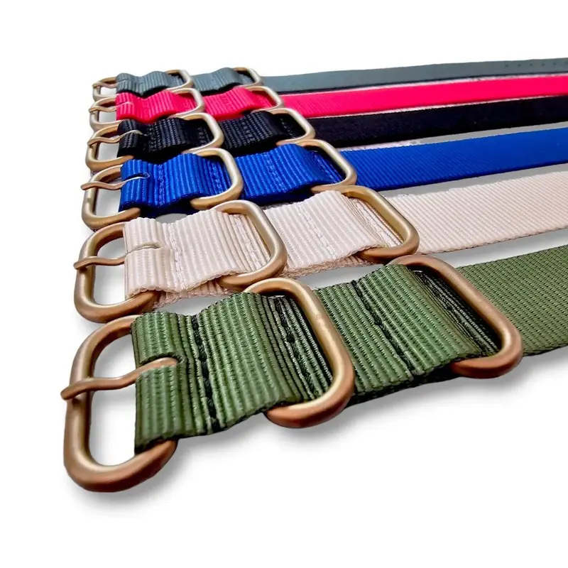 Military Nylon Watch Strap Bronze PVD Buckle 20mm 22mm 6