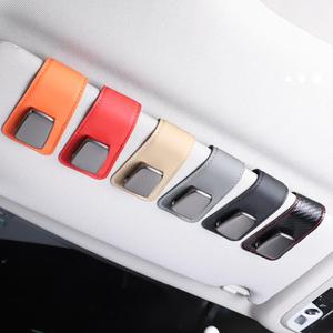 Mini Car Sun Visor Glasses Holder, Universal Car Visor Sunglasses Clip, Eyeglasses Hanger, Ticket Card Clip, Car Interior Accessories for Stowing & Tidying