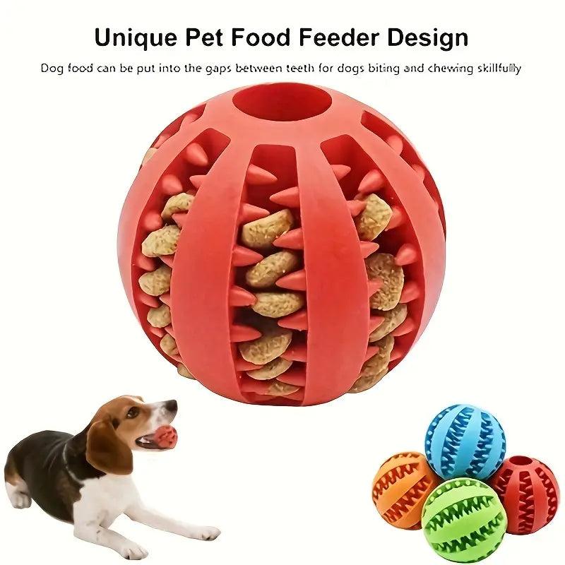 Tooth Cleaning Rubber Treats Ball Toy 1