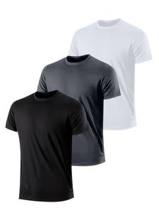 Men's Letter Print Round Neck Tee, Loose Casual Fashion Short Sleeve T-shirt for Summer, Men's Top for Daily Wear