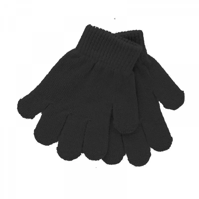 Baby toddler magic knitted gloves. Available in 6 colours; black, hot pink, navy blue, pale blue, red and winter white. (Black)(Size: One Size) 0