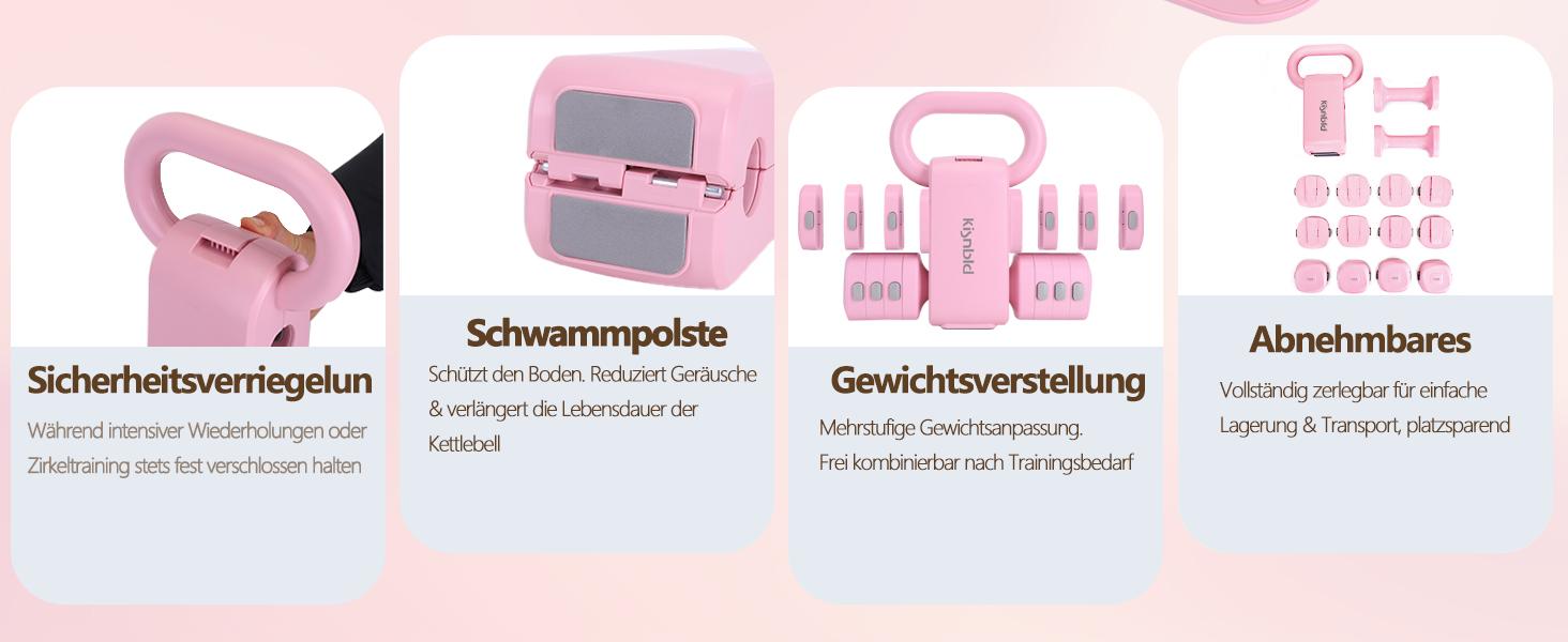 Juego de mancuernas ajustables 2 en 1: conviértelas en pesas rusas en segundos, pesas de 1 a 5 kg, gimnasio compacto para el hogar para hombres y mujeres._voghion.com