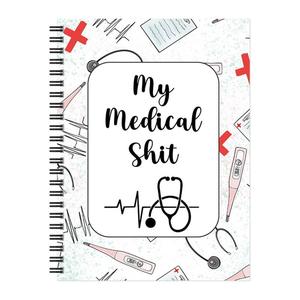 Medical Planner Notebook, Medical Stethoscope Pattern Notebook, Health Care Planner, Mental Health Tracker, Wellness Planner Diary