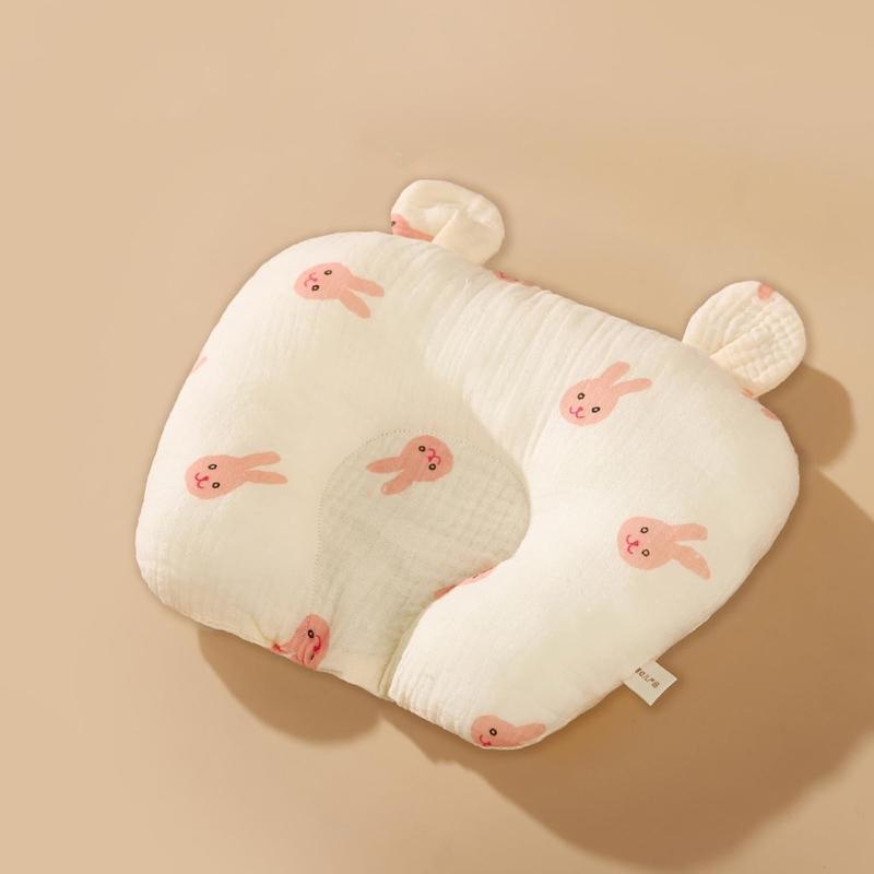 Newborn Children's Pillow,Newborn Breathable Children's Pillow,Flat Head Deformation,Suitable For 0-12 Months Of Newborns,Baby Stroller Car Seat for Hair And Skin Khaki,Beige, Light Yellow (26x30cm) 7