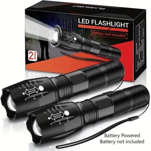 Adjustable Zoom LED Brightest Flashlight, Long Lasting LED Flashlights, Flash Light with 5 Lighting Modes, Outdoor Pocket Torch Light for Camping, Portable Flashlight for Men, Valentine's Day Gift, Portable Flashlights