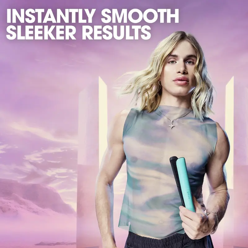 ghd Gold Limited Edition Hair Straightener in Mystic Aqua with Matching Heat-Resistant Bag & Mat 5