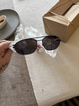 Product Review of Pre owned - Saint Laurent 561 Edgy Pilot Metal Sunglasses - Black - L33 from n**y 0