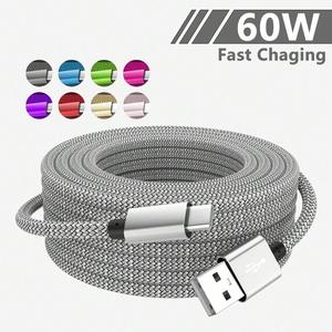 60W Fast Charging USB Type C Cable, Nylon Braided USB A To USB C Charger Cord, Compatible for Samsung Galaxy S23 Ultra/S23/S23+/S22/S22 Ultra/Note 20
