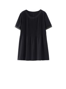 1️⃣ Must-Have Midnight Magic Top｜Crinkle Round Neck Slimming Tee｜Cloud-Touch Fabric for Work & Play｜60KG+ Women’s Chic North America Essential!