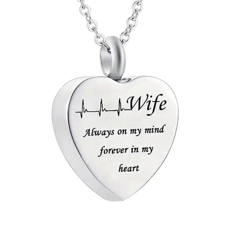 Family Heart Jewellery Urn for Mum Dad Sister Brother Grandma Grandpa Necklace Pendant Ashes Locket Cremation Keepsake 8