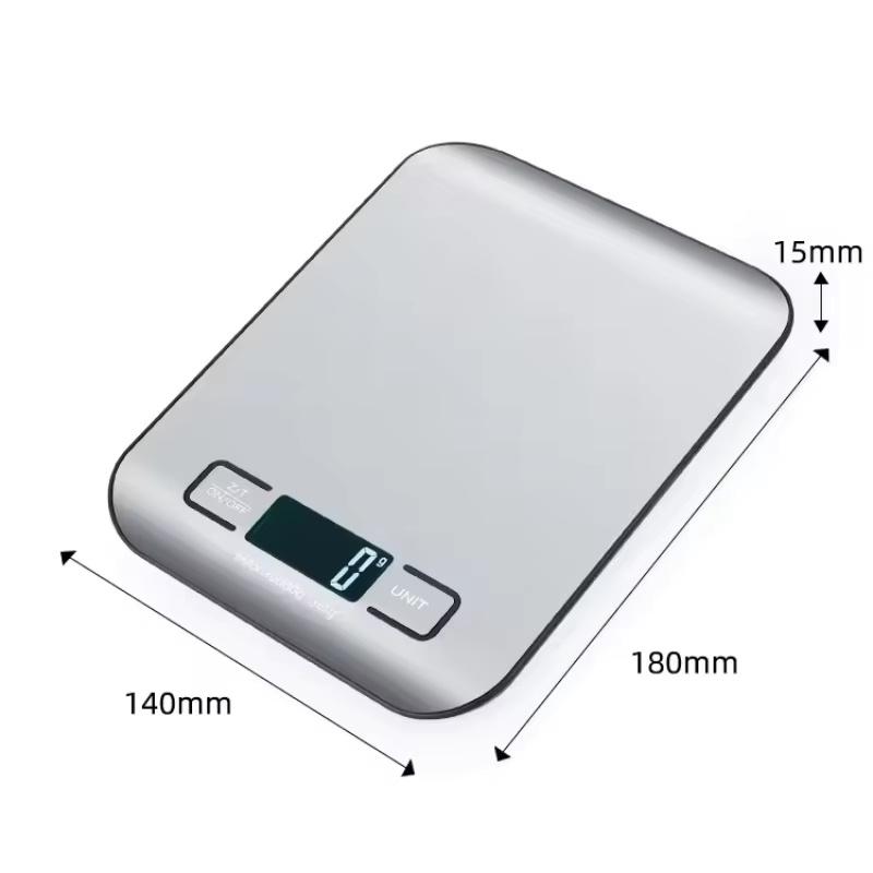 Digital Kitchen Scale LED Display 5kg/1g Stainless Steel Panel Electronic Scales Home Jewelry Food Snacks Weighing Baking Tools 6