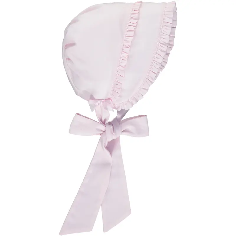 Traditional Baby Girls Bonnet Premium Babywear Pink Baby Girls Hat SALE 1