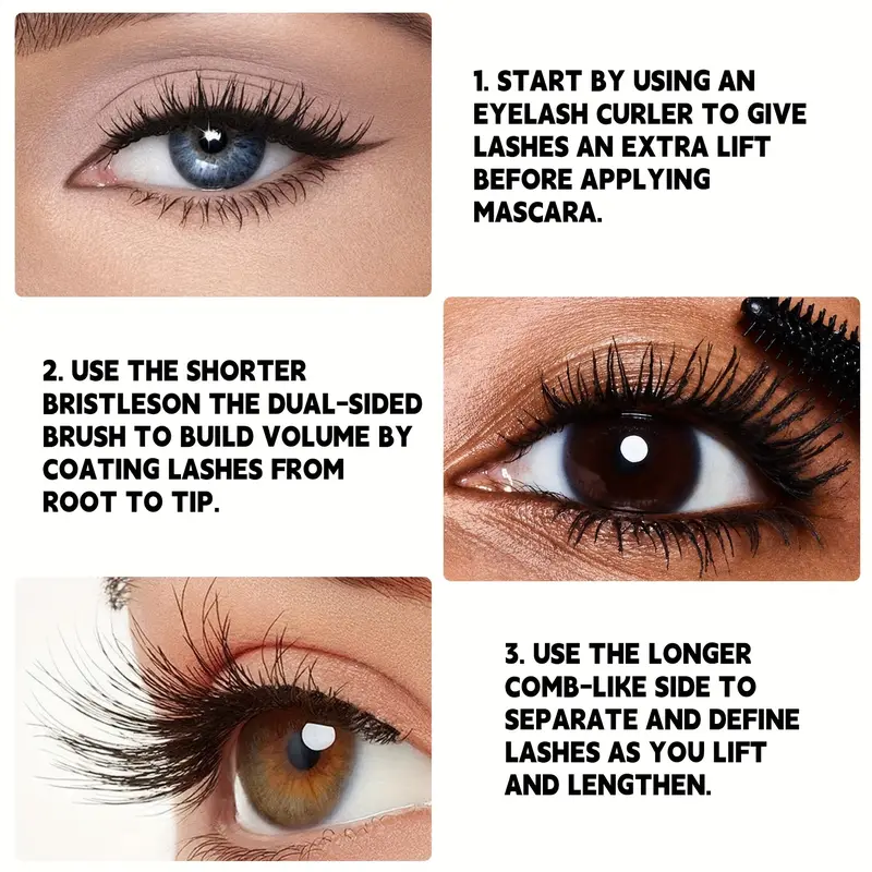 SHCOETY Colorful Mascara - Blue, Volumizing, Waterproof, Curling, for All Skin Types - Long-Lasting, Smudge-Proof Formula 1
