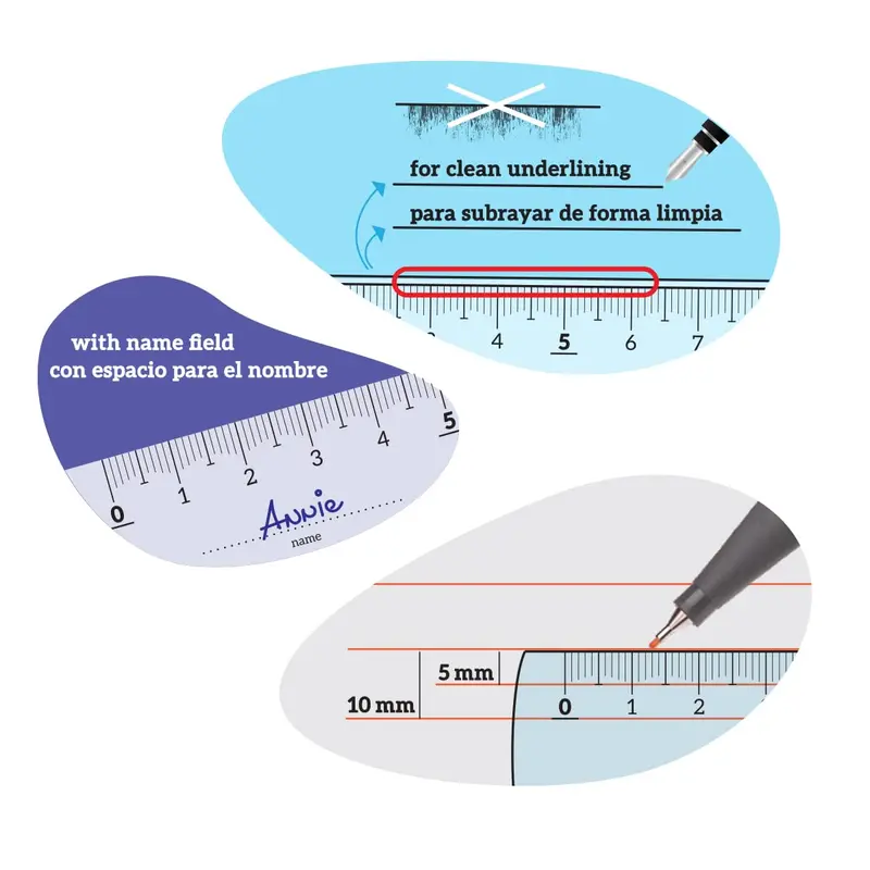 Kores - Geometry Set in Assorted Colours - GEO15 Protractor, Triangle and Ruler Set - Maths Sets for Secondary School, Geometry Sets, Geometry Sets for Secondary School - 4 Pcs in Polybag 5