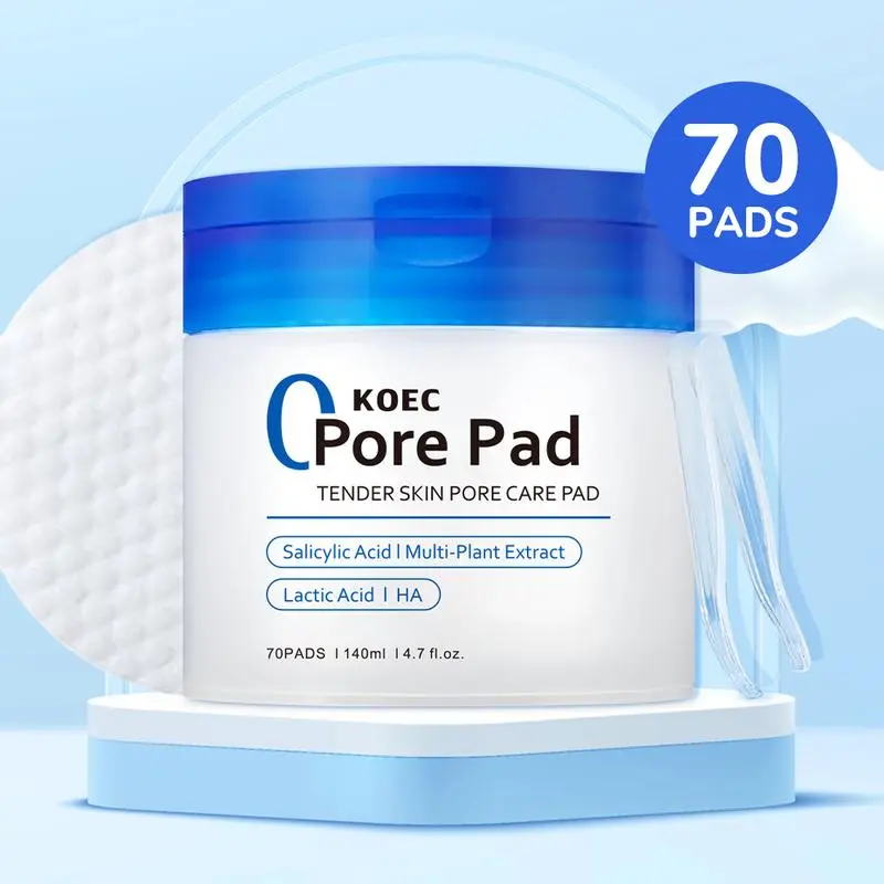 Zero Pore Pads (AHA + BHA) | Gentle Moisturizing Salicylic Acid Cotton Patch Toner 1 Pack 70 PCS