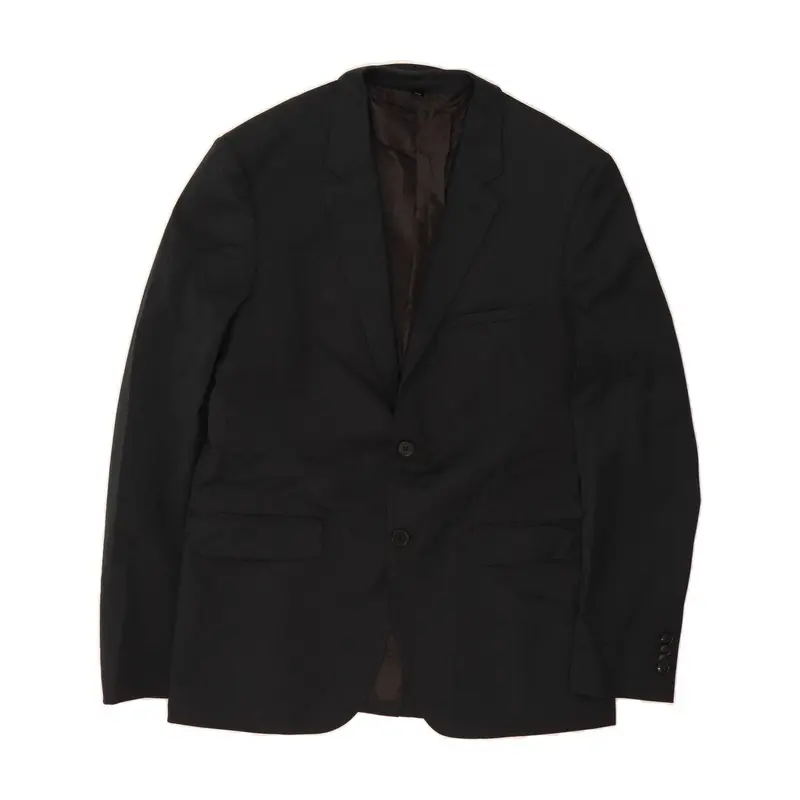 Pre-Owned Vintage MOSSIMO Mens Slim Fit 2 Button Blazer Jacket UK 38 Medium Black Pinstripe 1