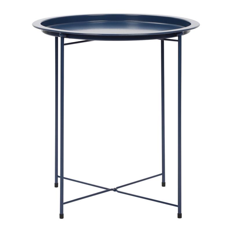 Butlers Tray Table Top Side Table Foldable Living Room White Grey - Stylish and Multi-functional Table for Indoor Use 2