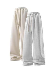 Men's Solid Color Straight Leg Pants, Casual Comfy Loose Trousers for Spring & Fall, Men's Bottoms for Daily Wear, Clothing