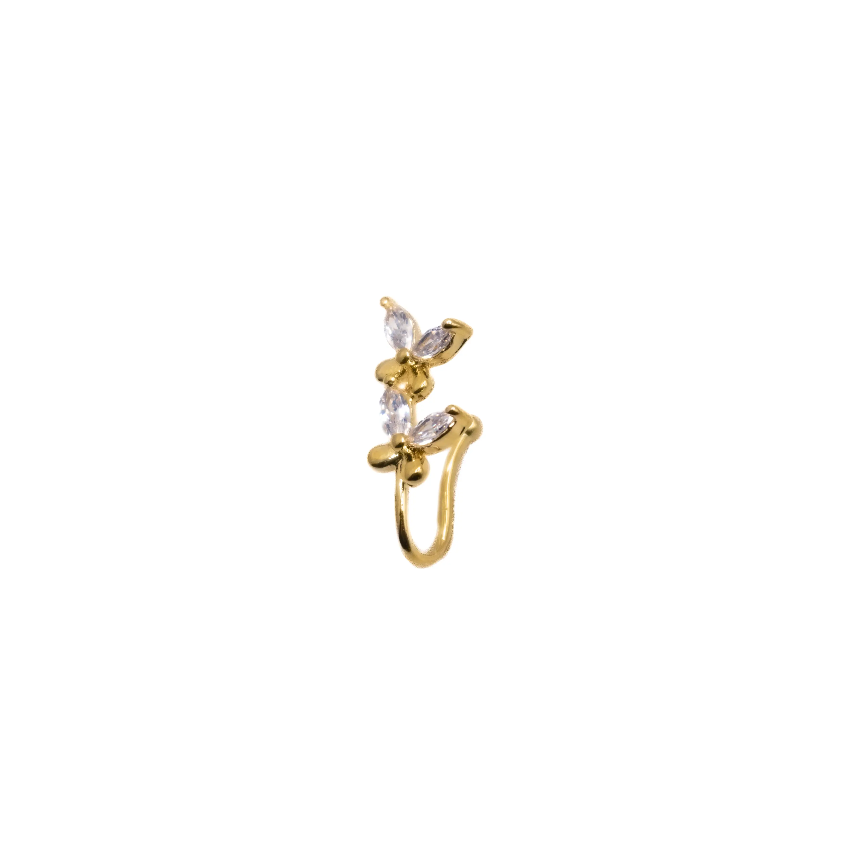 Faux Flower Nose Ring - Fashion Accessory