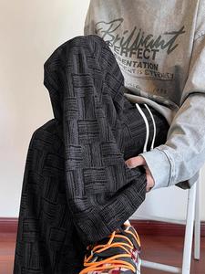 Men's Random Pattern Corduroy Pants, Regular Fit Casual Comfy Straight Leg Trousers for Summer, Fashion Men's Bottoms for Daily Wear