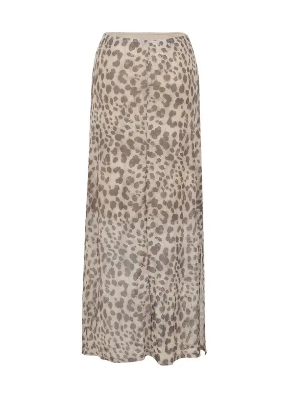 Women's Leopard Print High Waist Bodycon Skirt, Fashion Casual Long Skirt for Daily Outdoor Wear, Ladies Bottoms for Summer 3