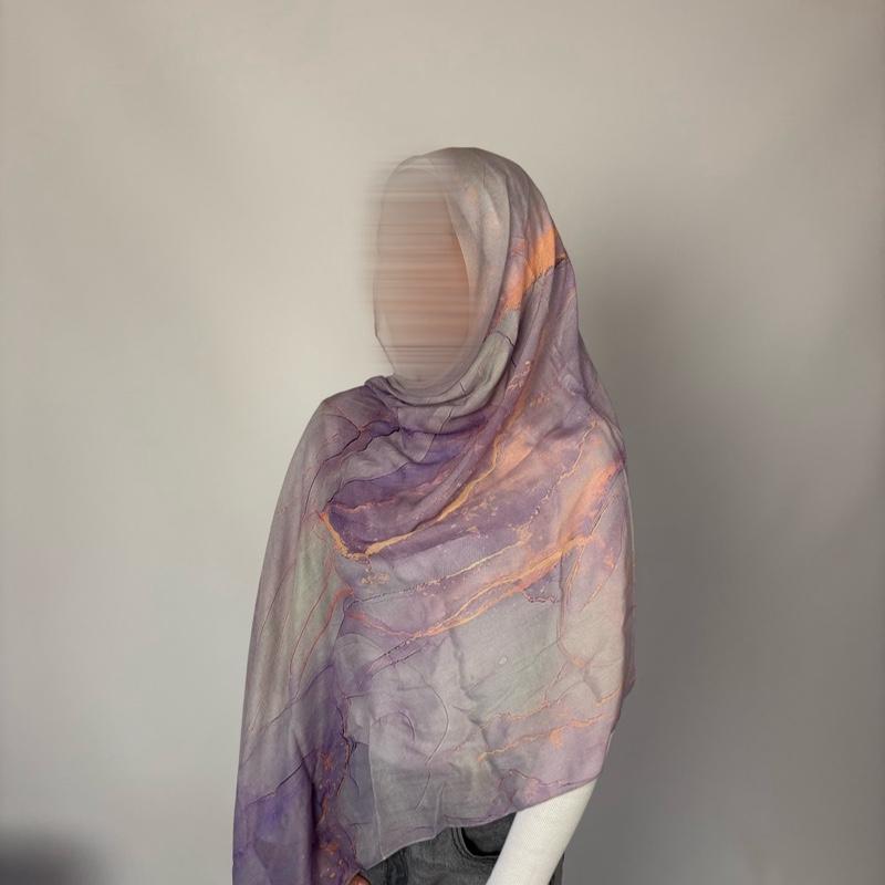 Lavender Veil 100% Modal Hijab Double hijab 4