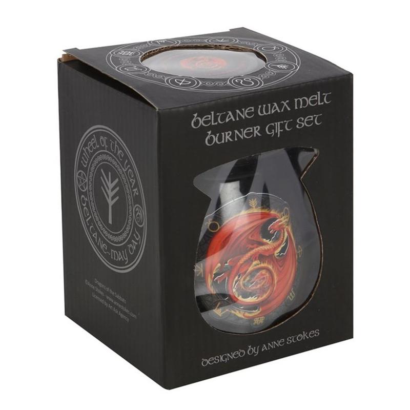 Beltane Wax Melt Burner Gift Set by Anne Stokes 1
