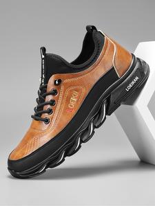 【 Size Runs Small, Size Up1 Size】men's Sporty Lace Up Low Top Sneakers, Casual Comfortable Non-slip Walking Shoes, Fashionable Sneakers for Daily Wear, Athletic Walking Shoes