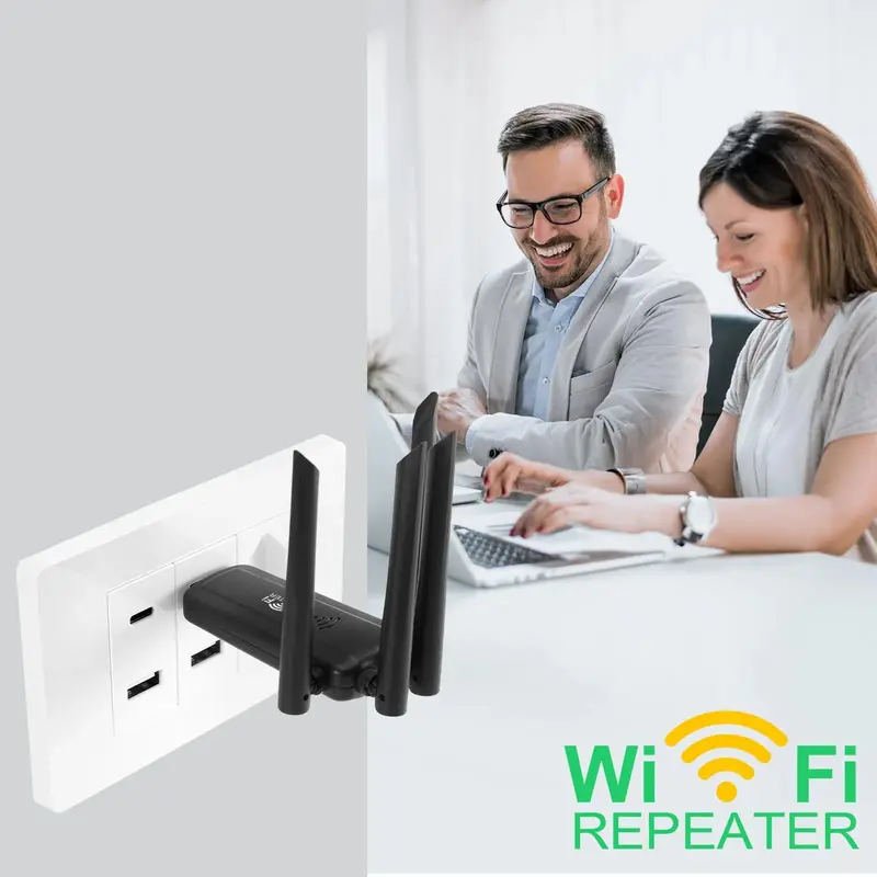 2.4G 300Mbps Wireless USB WiFi Repeater 4 Antenna Wifi Long Range Extender Wi-Fi Signal Amplifier Home Network Adapter for PC 3