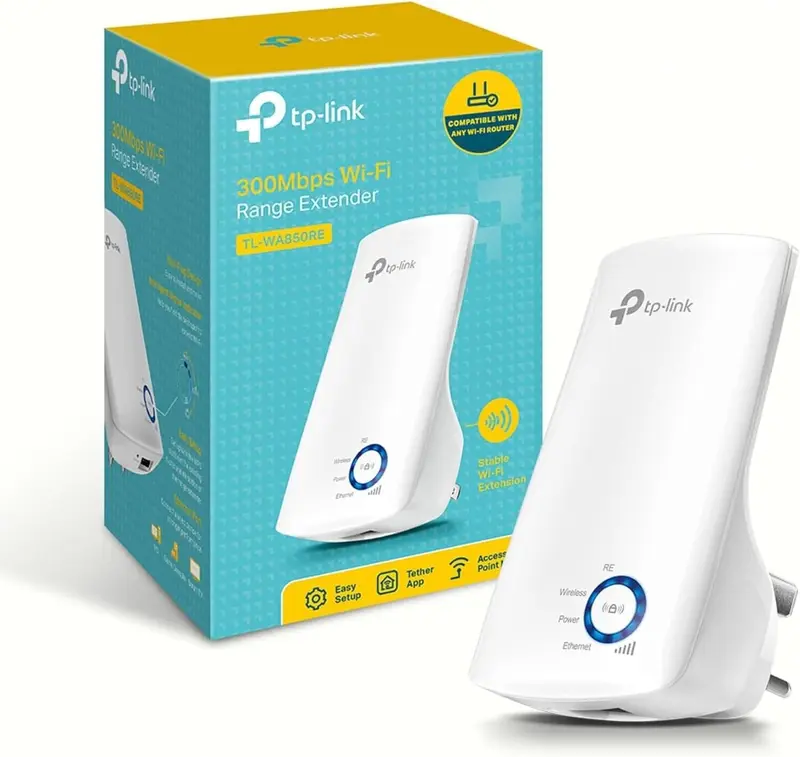 TP-Link TL-WA850RE N300 Universal Wifi Range Extender - Broadband/Wi-Fi Extender UK Plug 0