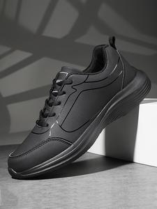 Men's Letter Pattern Lace Up Low Top Sneakers, Casual Breathable Comfortable Sports Running Shoes, Male All-match Round Toe Shoes for Daily Wear